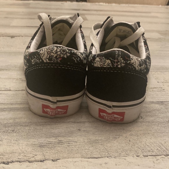 Genuine Vans Old Skool Black and White Flash Skull  Women’s 7. 5 Men’s 6.0 - Picture 3 of 14